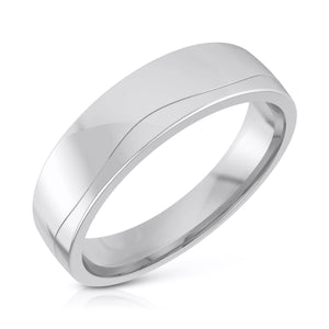 Jewelove™ Rings Men's Band only / SI IJ Diamond Platinum Love Bands JL PT R-8040