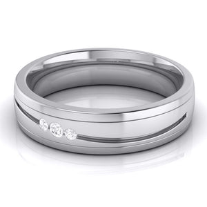 Jewelove™ Rings Diamond Platinum Love Bands JL PT R-8042