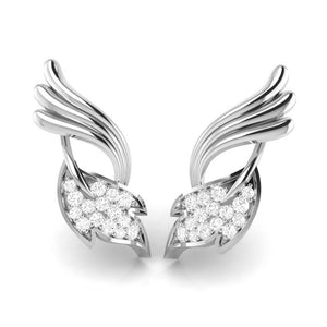 Jewelove™ Earrings Diamond Platinum Wings Earrings for Women JL PT E BT 42-H