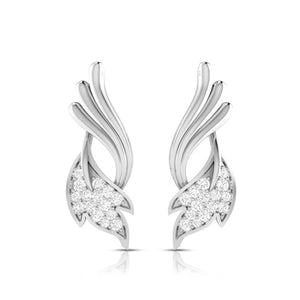 Jewelove™ Earrings Diamond Platinum Wings Earrings for Women JL PT E BT 42-H