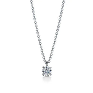 Diamond Solitaire Pendant Crafted in Platinum SJ PTO 901 in India