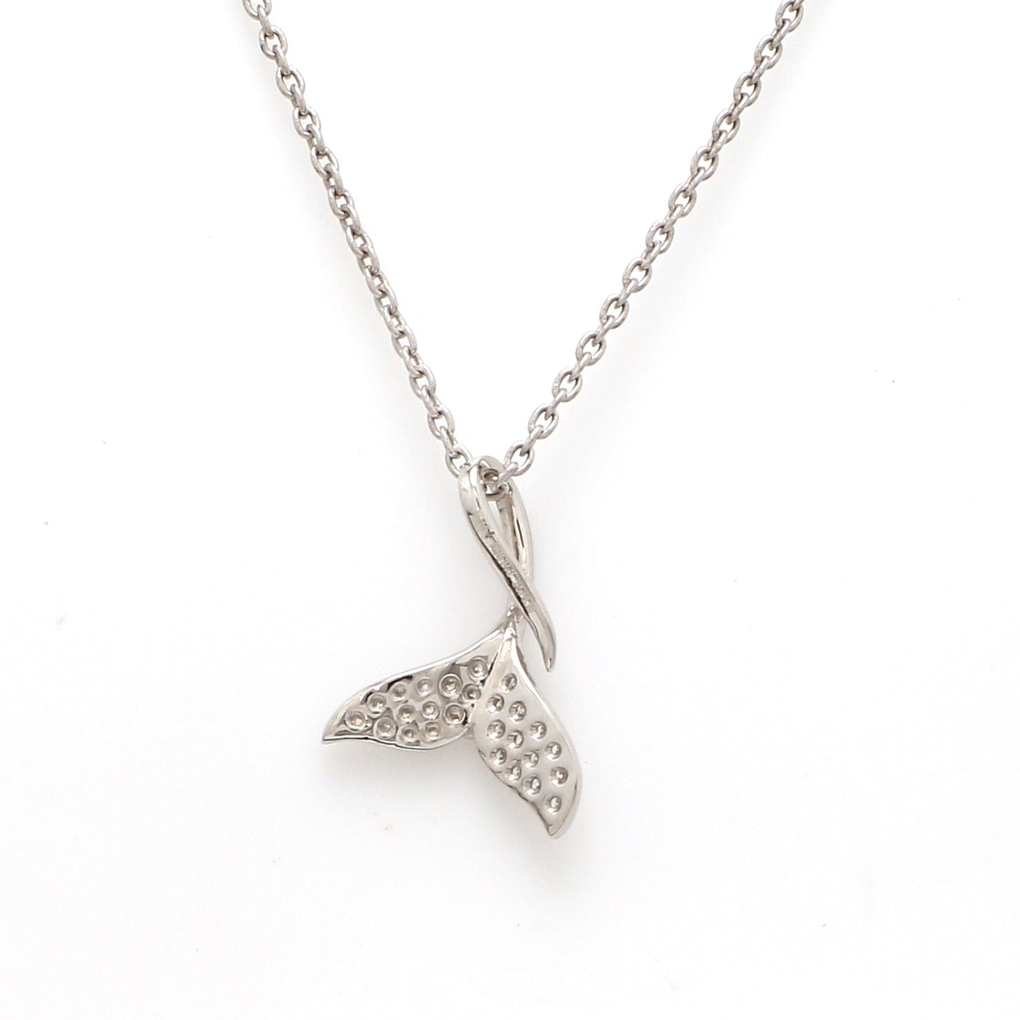 Jewelove™ Pendants Dolphin’s Tail Platinum Diamonds Pendant for Women JL PT P 1276