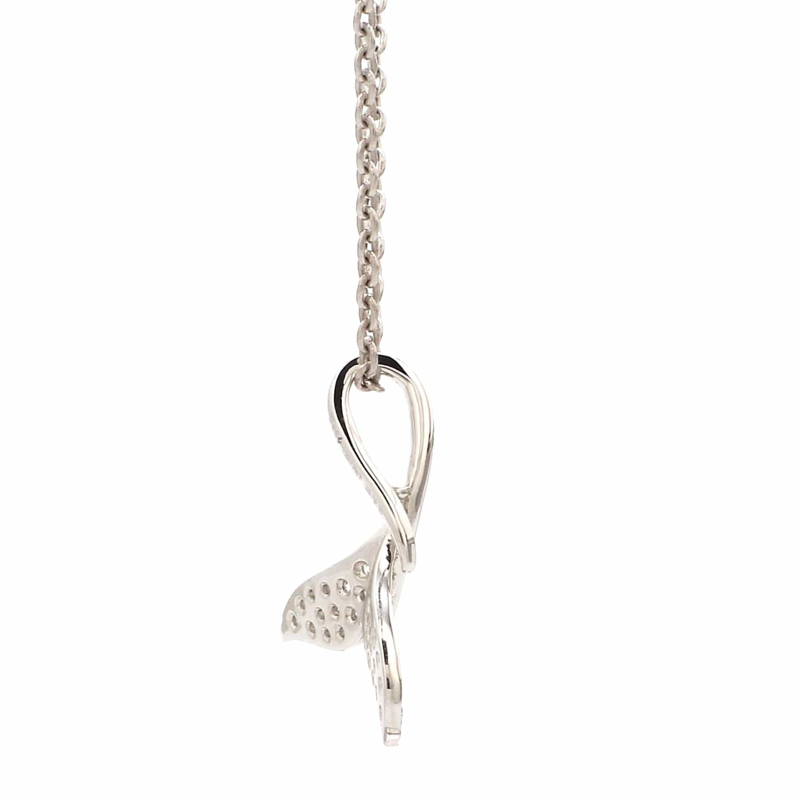 Jewelove™ Pendants Dolphin’s Tail Platinum Diamonds Pendant for Women JL PT P 1276