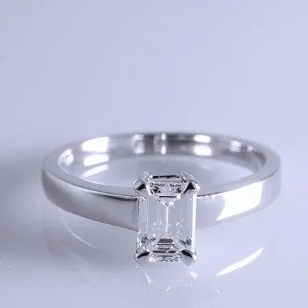 1 CT. T.W. Emerald-Cut Diamond Double Frame Engagement Ring in 14K White  Gold | Zales