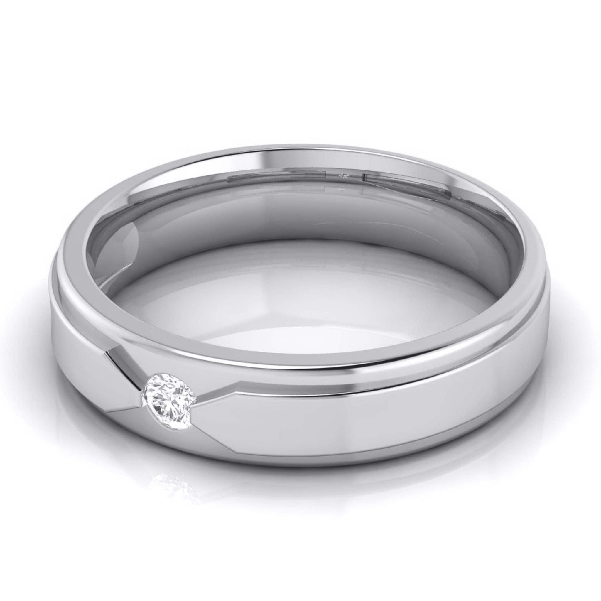 Jewelove™ Rings Elegant Platinum Love Bands with Matte Finish JL PT 529