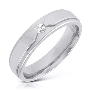 Jewelove™ Rings Elegant Platinum Love Bands with Matte Finish JL PT 529