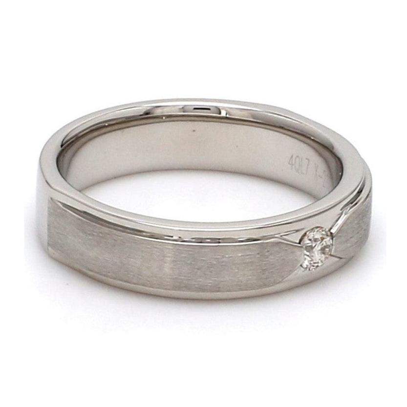 Jewelove™ Rings Elegant Platinum Love Bands with Matte Finish JL PT 529