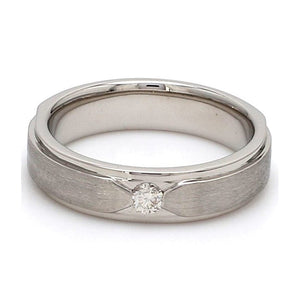 Jewelove™ Rings Elegant Platinum Love Bands with Matte Finish JL PT 529