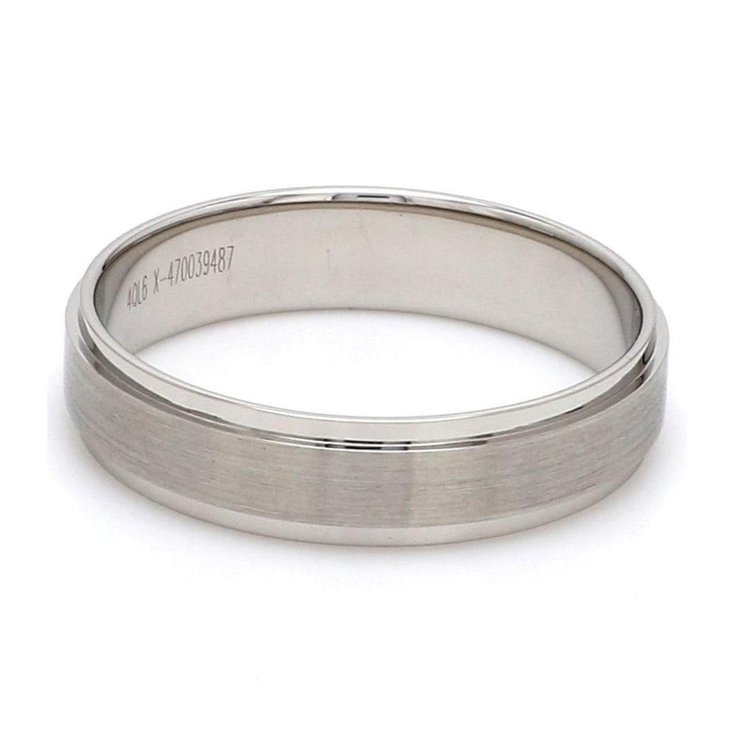 Jewelove™ Rings Men's Band only / SI IJ Elegant Platinum Love Bands with Matte Finish JL PT 529