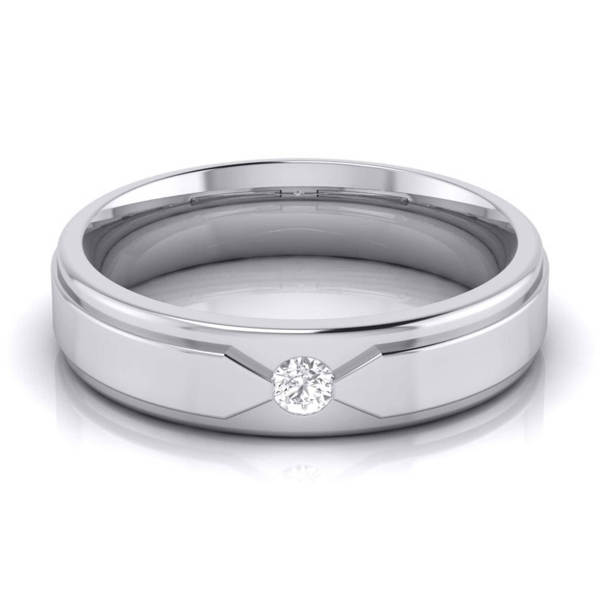 Jewelove™ Rings Women's Band only / SI IJ Elegant Platinum Love Bands with Matte Finish JL PT 529