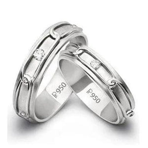 Jewelove™ Rings Both / SI IJ Eternity Knotted Links with Single Diamonds SJ PTO 209