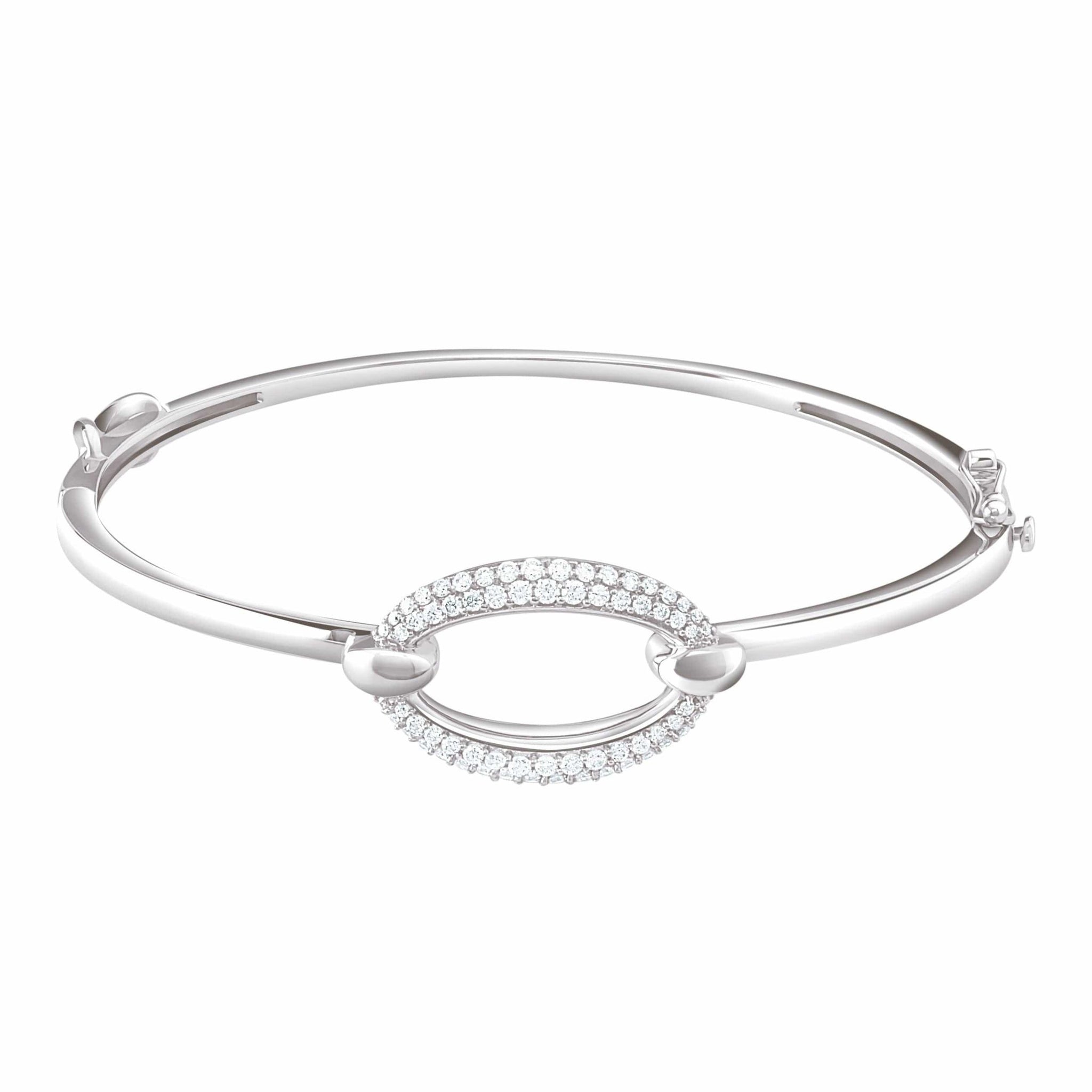 Jewelove™ Bangles & Bracelets Evara Platinum Diamond Bracelet for Women JL PTB 795