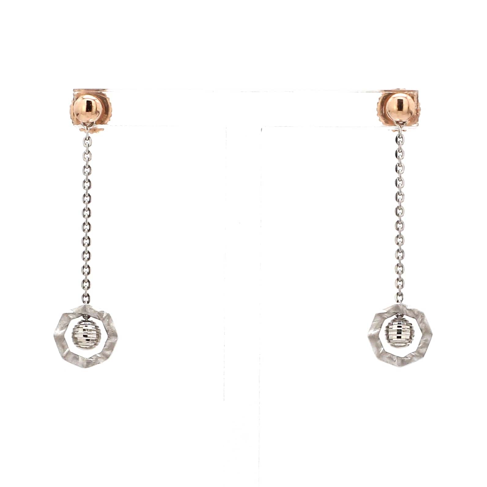 Jewelove™ Earrings Evara Platinum Rose Gold Earrings for Women JL PT E 254