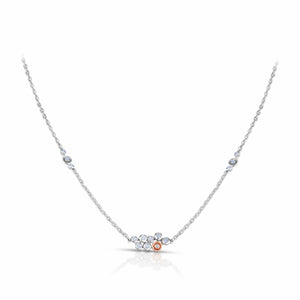 Jewelove™ Necklaces & Pendants Evara Platinum Rose Gold Necklace with Diamonds for Women JL PT N 186