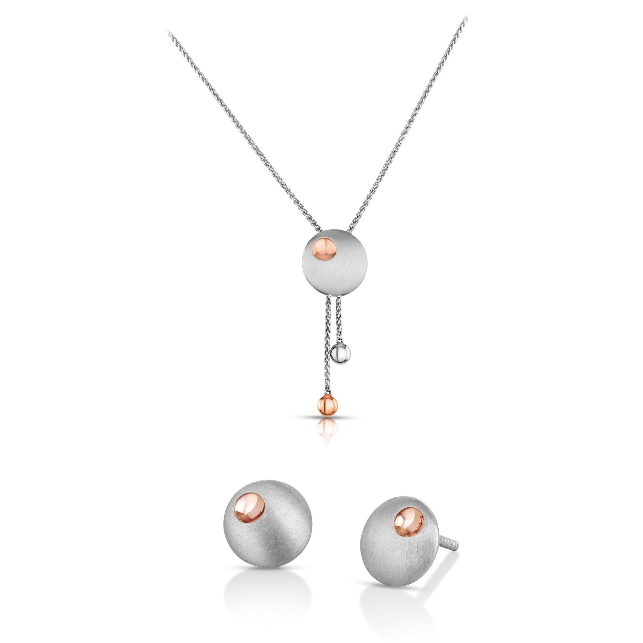 Jewelove™ Pendants & Earrings Pendant Set Evara Platinum & Rose Gold Pendant Set JL PT P E 257