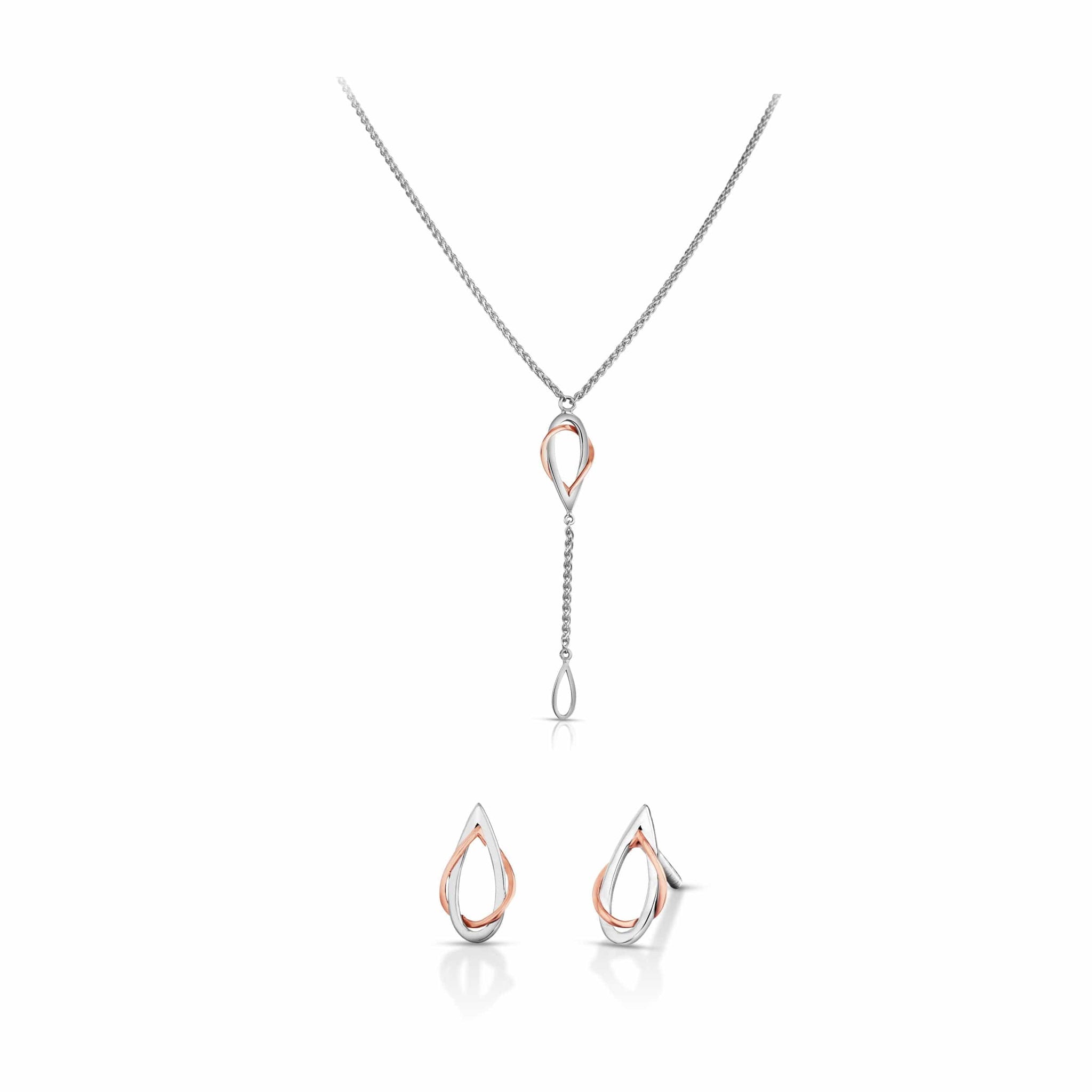 Jewelove™ Pendants & Earrings Pendant Set Evara Platinum & Rose Gold Pendant Set JL PT P E 258