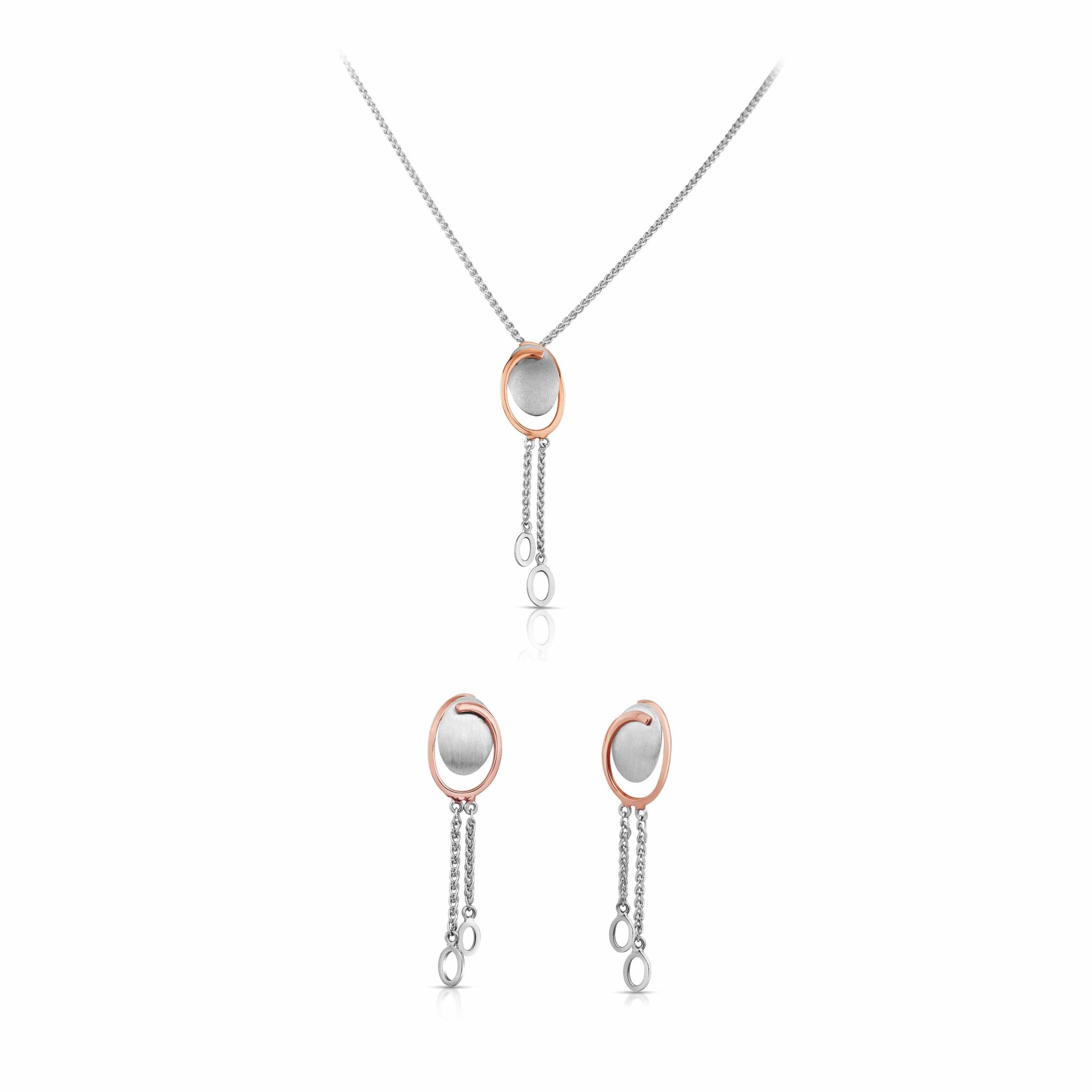 Jewelove™ Pendants & Earrings Pendant Set Evara Platinum & Rose Gold Pendant Set JL PT P E 259