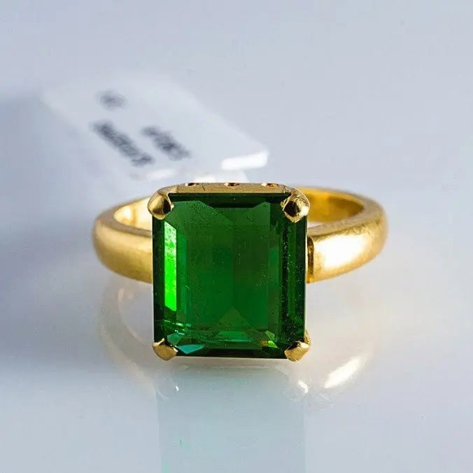 Buy AKSHITA GEMS 13.00 Ratti Natural Emerald Ring (Natural Panna/Panna  Stone Gold Ring) Original AAA Quality Gemstone Adjustable Ring Astrological  Purpose for Men Women by Lab Certified at Amazon.in