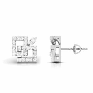 Jewelove™ Earrings Fashionable Platinum Diamond Earrings for Women JL PT E OLS 36