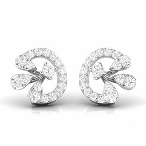 Jewelove™ Earrings Fashionable Platinum Diamond Earrings for Women JL PT E OLS 38