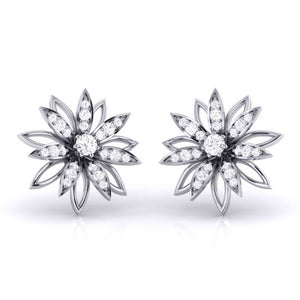 Jewelove™ Earrings Flower Design Platinum Diamond Earrings JL PT E MST 23