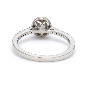 Jewelove™ Rings Full Halo Diamond Solitaire Engagement Ring for Women in Platinum JL PT 481