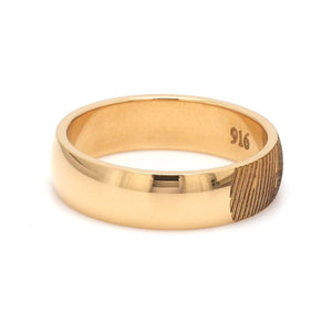 Jewelove™ Rings Gold Fingerprint Engraved Platinum Rings for Couples