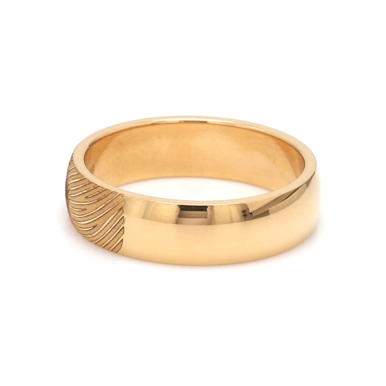 Jewelove™ Rings Gold Fingerprint Engraved Platinum Rings for Couples