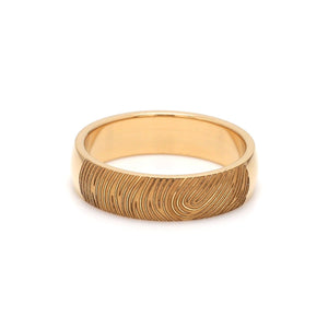 Jewelove™ Rings Gold Fingerprint Engraved Platinum Rings for Couples