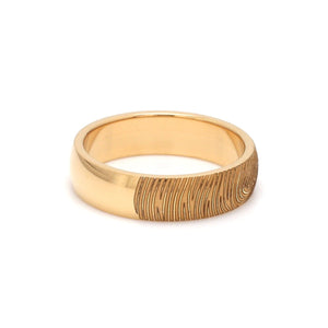 Jewelove™ Rings Gold Fingerprint Engraved Platinum Rings for Couples