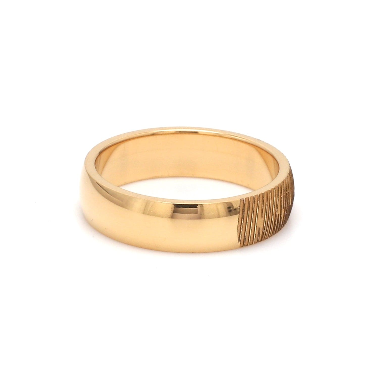 Jewelove™ Rings Gold Fingerprint Engraved Platinum Rings for Couples