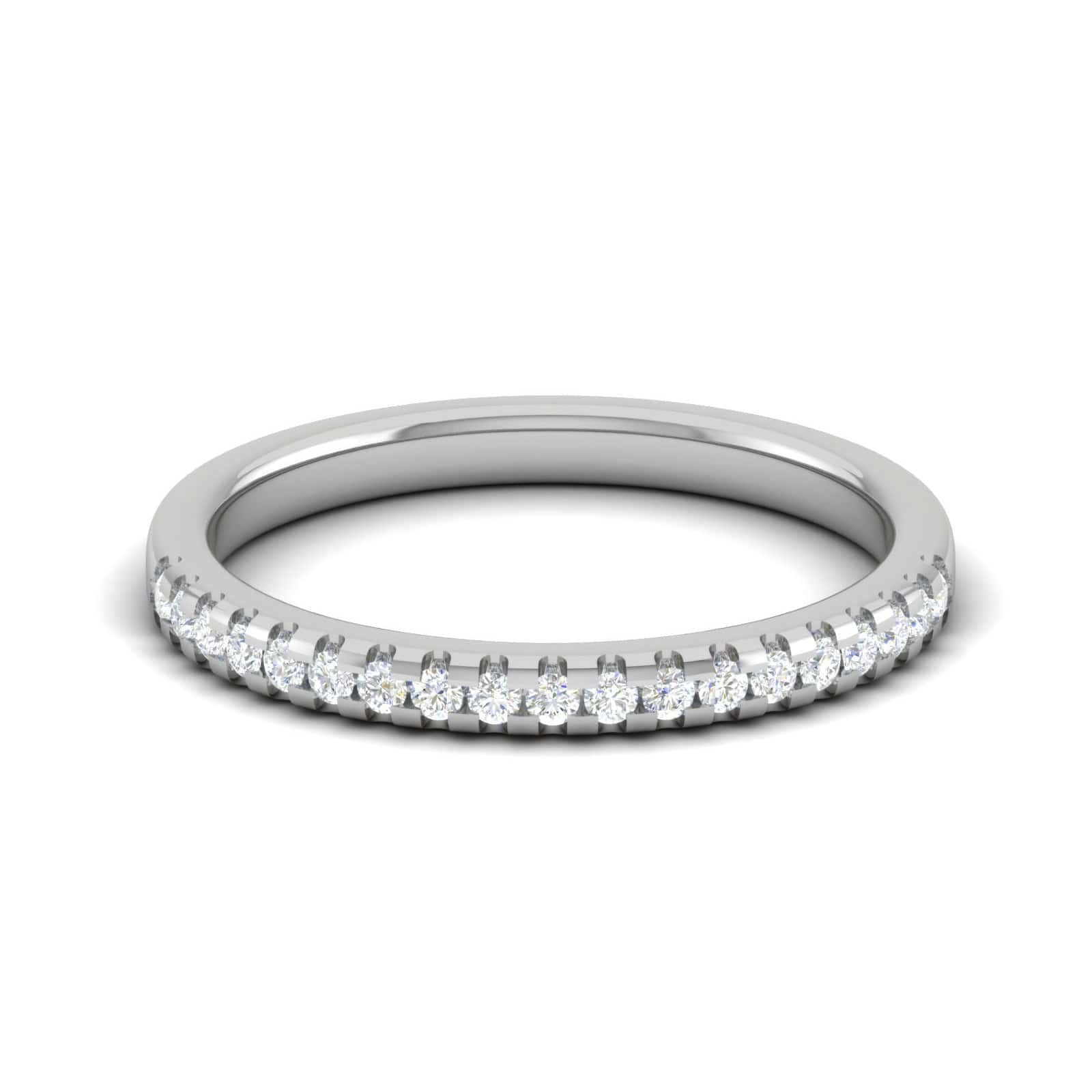 Jewelove™ Rings Women's Band only / SI IJ Half Eternity Diamond Platinum Ring for Women JL PT WB RD 149