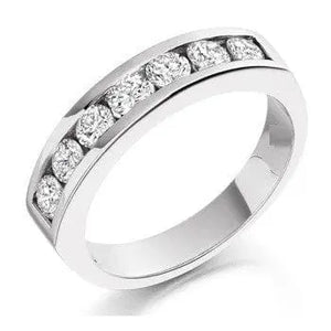 Half Eternity Platinum Band with 7 pointer Diamonds SJ PTO 245 in India