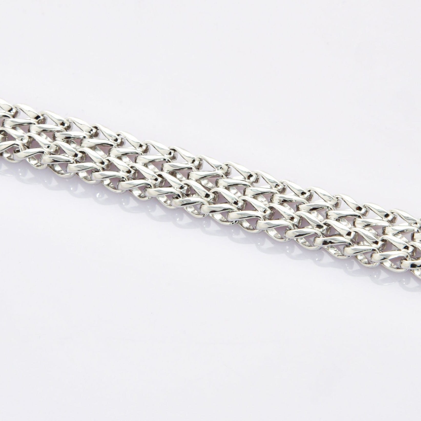 Stainless Steel Platinum Bracelet  Stainless Steel Silver Hand Chain  Bracelet for Men  Stylish Thick