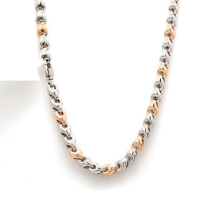 Jewelove™ Chains Heavy Platinum & Rose Gold Chain for Men JL PT CH 1104