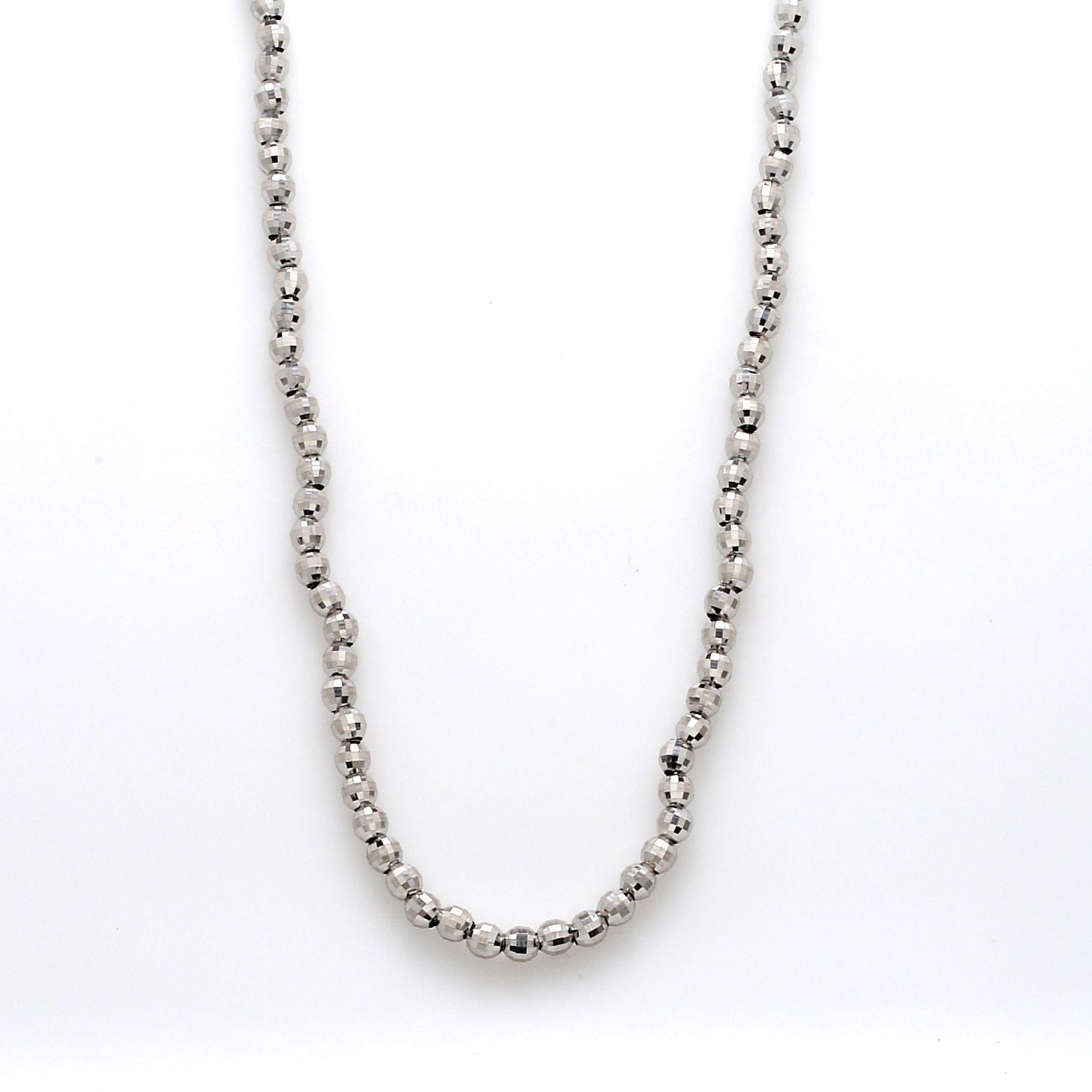 Japanese Platinum Chain with 2.5mm Diamond Cut Balls JL PT 742