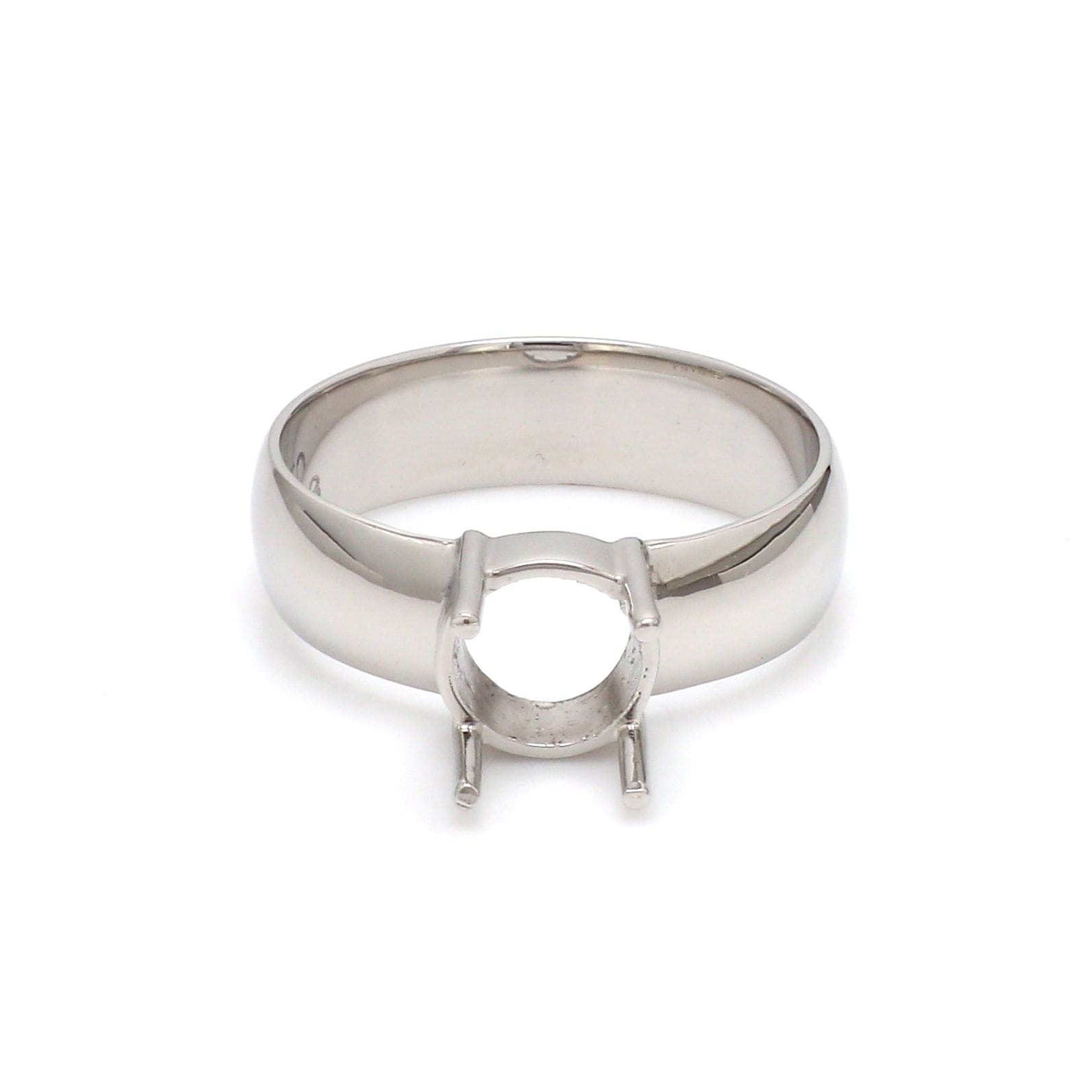 Jewelove™ Rings Women's Band only / SI IJ Platinum 4 Prong  Mounting Ring for Men JL PT 1220-M