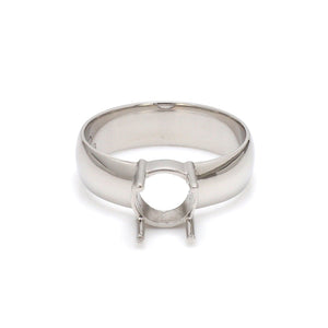 Jewelove™ Rings Women's Band only / SI IJ Platinum 4 Prong  Mounting Ring for Men JL PT 1220-M