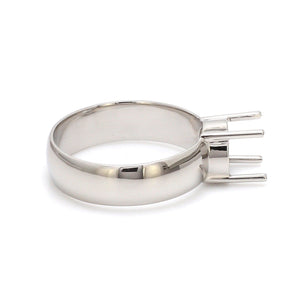 Jewelove™ Rings Women's Band only / SI IJ Platinum 4 Prong  Mounting Ring JL PT 1220-M