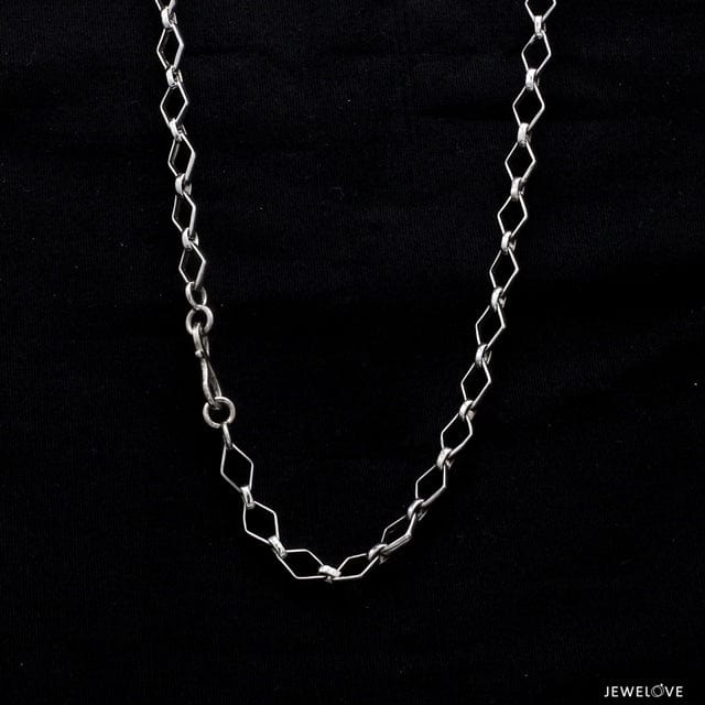 Jewelove™ Chains Platinum Chain with Square Shape Links JL PT CH 835