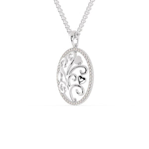 Jewelove™ Pendants Platinum Diamonds Around the Circle Pendant for Women JL PT P 1223