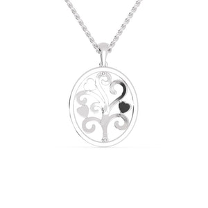 Jewelove™ Pendants Platinum Diamonds Around the Circle Pendant for Women JL PT P 1223