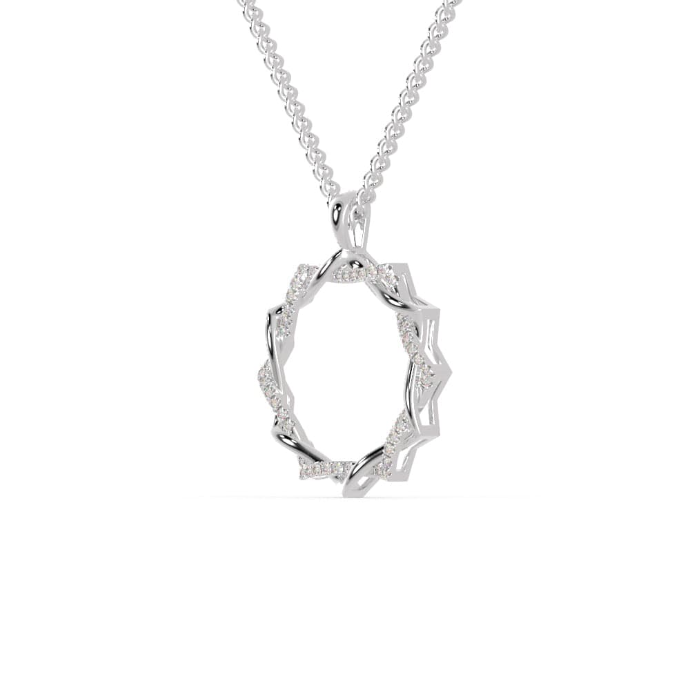 Jewelove™ Pendants Platinum Diamonds Circle Pendant for Women JL PT P 1292