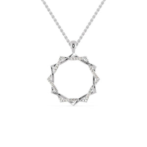 Jewelove™ Pendants SI IJ Platinum Diamonds Circle Pendant for Women JL PT P 1292