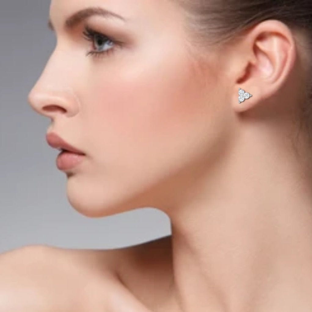 Jewelove™ Earrings SI IJ Platinum Diamonds Earrings JL PT E SE RD 101