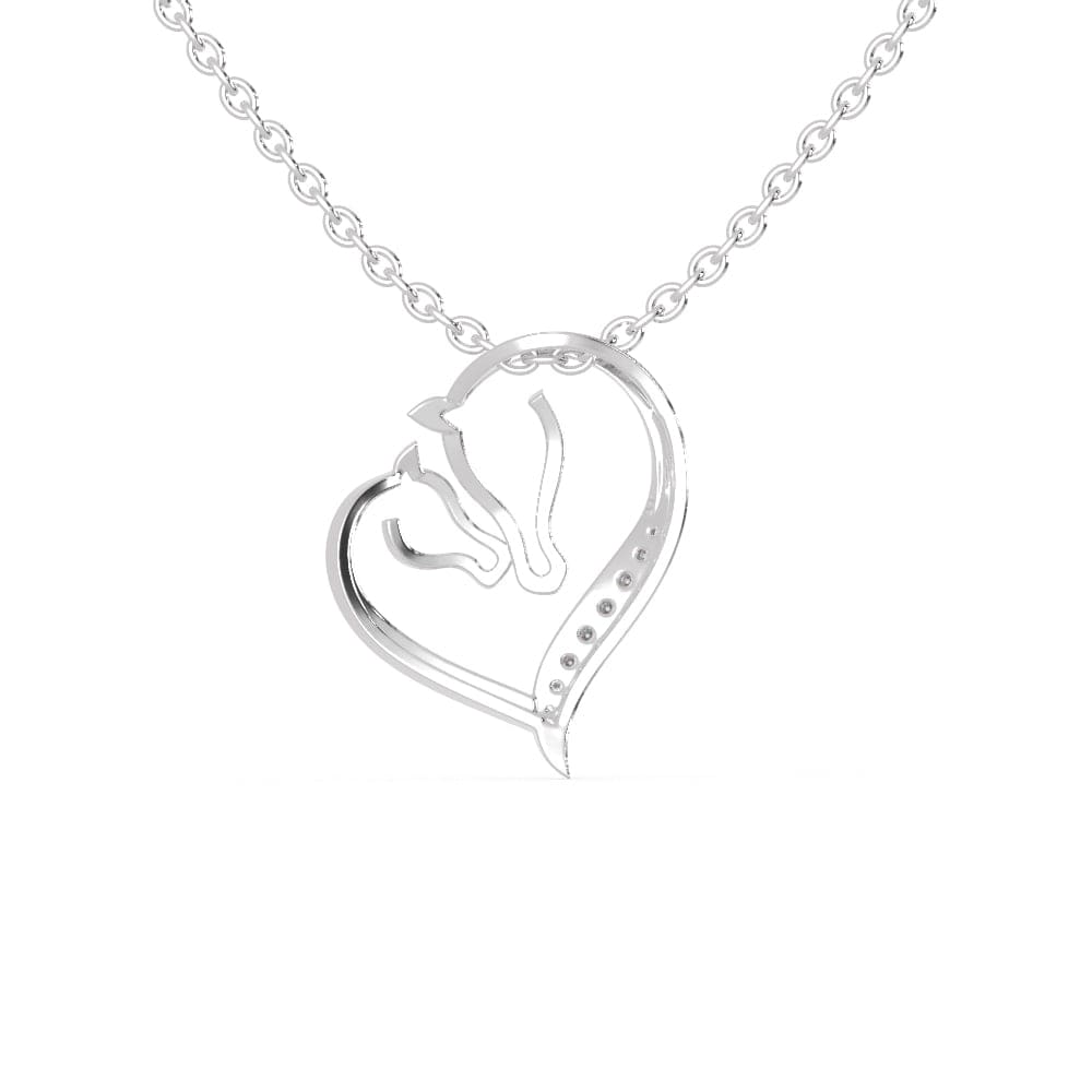 Jewelove™ Pendants Platinum Diamonds Heart Pendant for Women JL PT P 1272