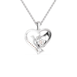 Jewelove™ Pendants Platinum Diamonds Heart Pendant for Women JL PT P 1285