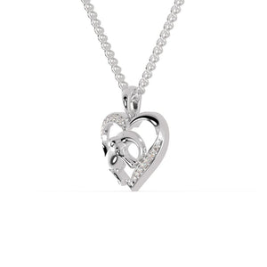 Jewelove™ Pendants Platinum Diamonds Heart Pendant for Women JL PT P 1299