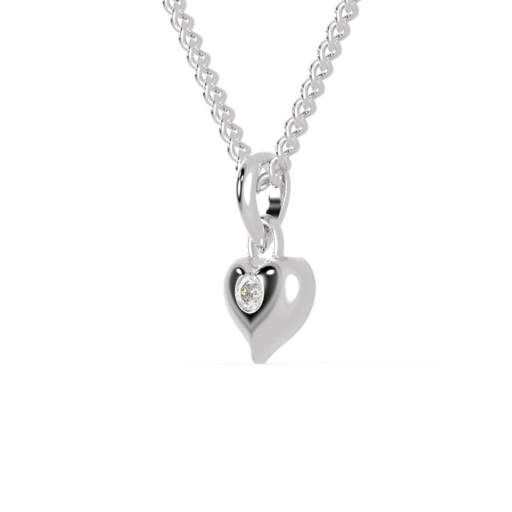 Jewelove™ Pendants Platinum Diamonds Heart Pendant for Women JL PT P 1300