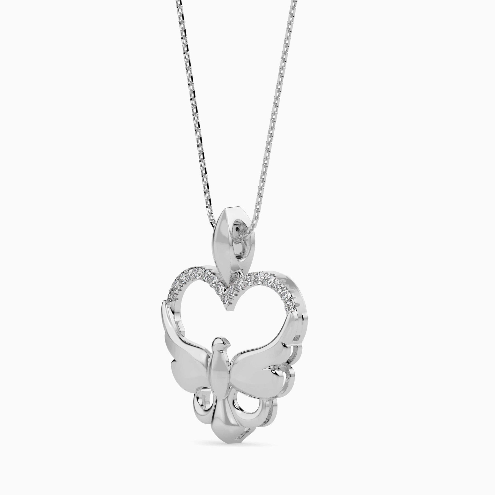 Jewelove™ Pendants Platinum Diamonds Heart Pendant for Women JL PT P 18001